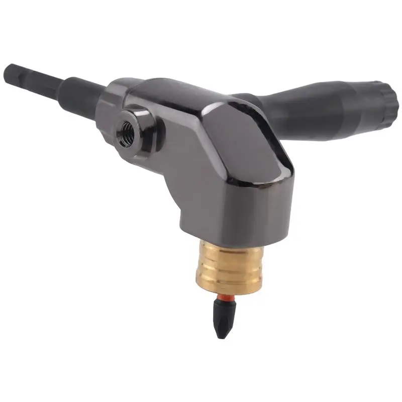 AF93-Самоблокирующийся 90-градусный прямоугольный держатель отвертки Приводная бита Угловое удлинение Электрическая отвертка Угловая отвертка Прочный