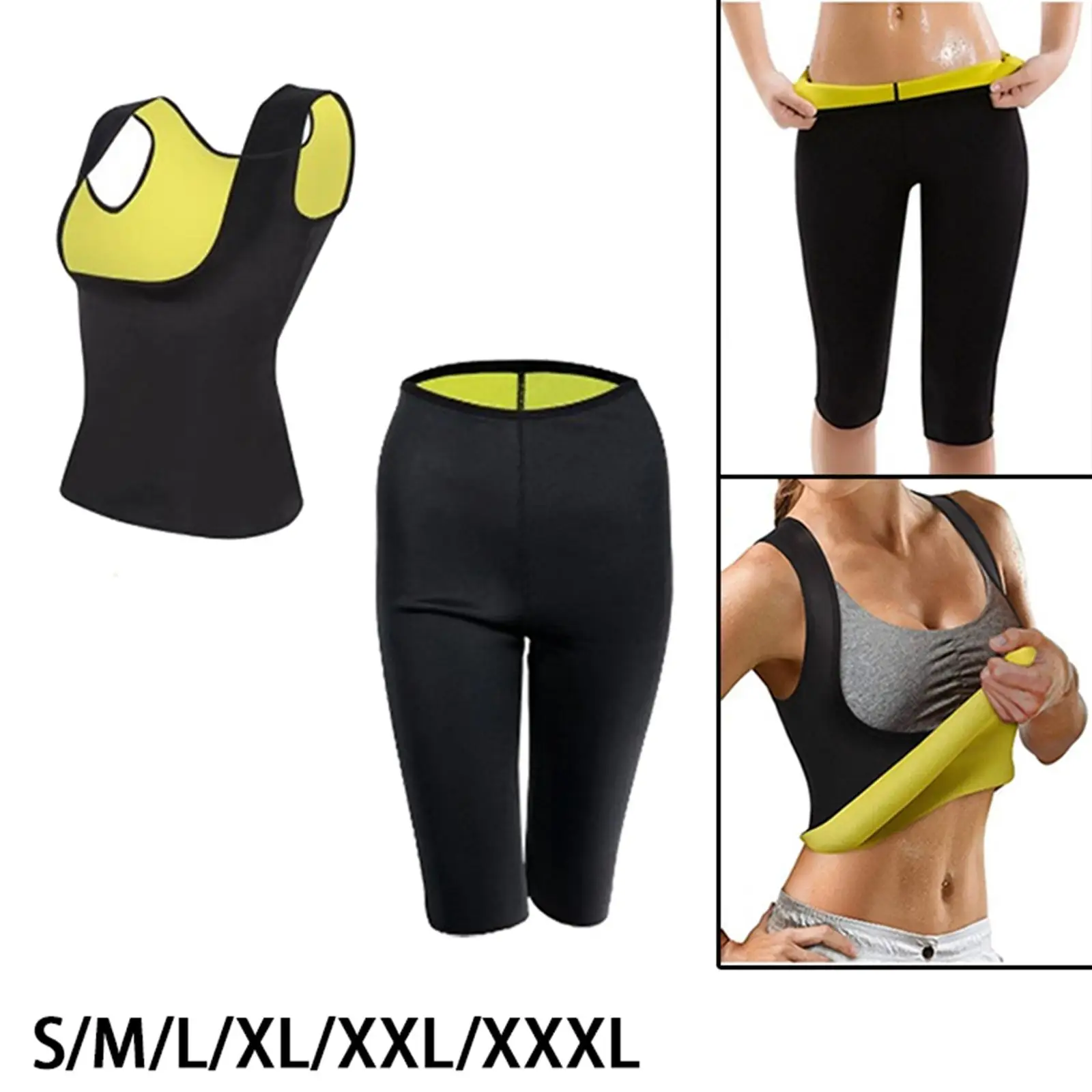 Sauna garnitury urządzenie do modelowania sylwetki dziewczyny gorset Tank Top i spodenki wyszczuplające Shapewear zestaw do spalania tłuszczu joga