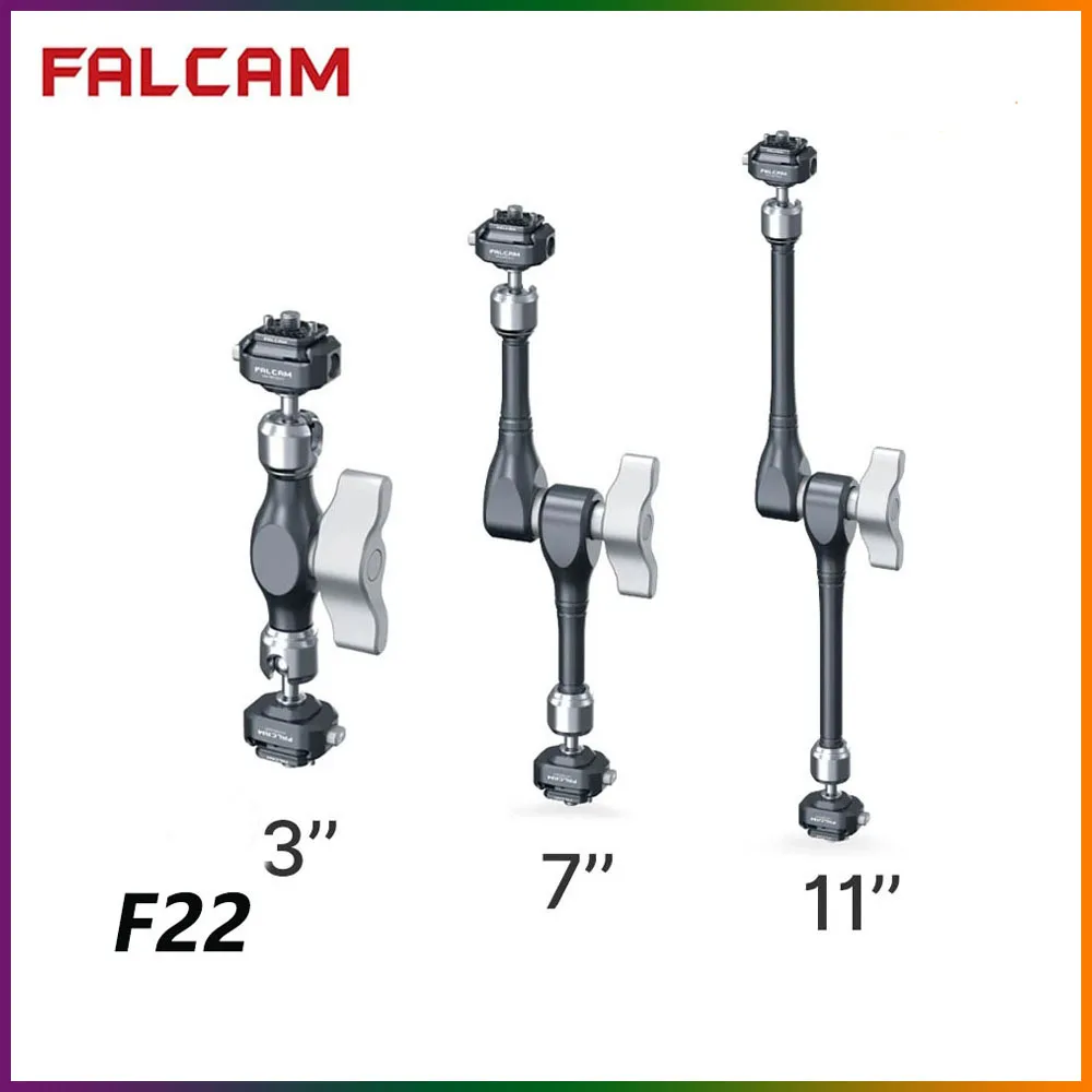 Falcam Magic Arm FALCAM F22 Flexible Double Head Quick Release Magic Arm 11 Inch 7 Inch 3 Inch Kit for DSLR Camera LED Light