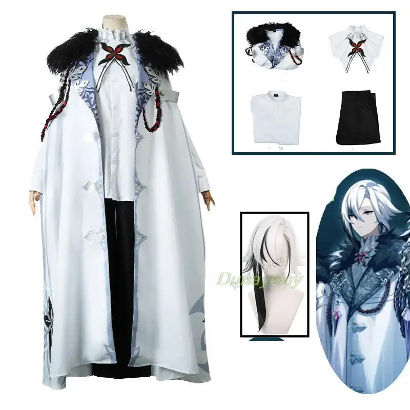 

Arlecchino Cosplay Anime Genshin Impact Costume The Knave Costume Cloak Wig Full Set Fatui Harbingers Damselette Cosplay