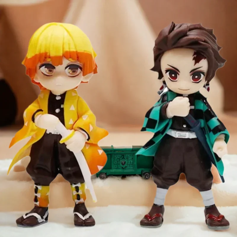 Figurine de dessin animé Demon Slayer Tanjiro Kamado Nezuko, boîte aveugle, statue créative personnalisée, modèle d'ornement, boîte cadeau surprise