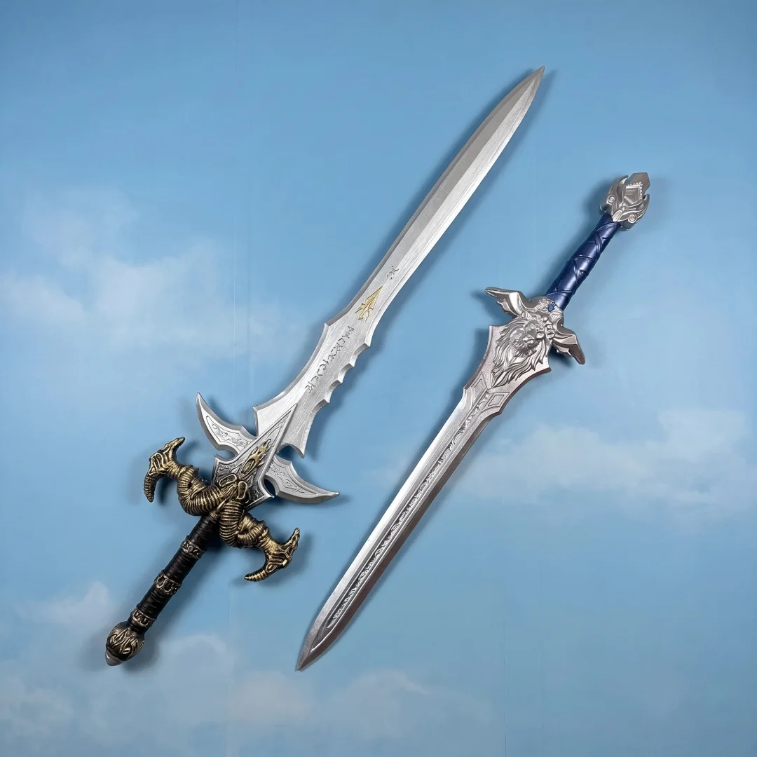 40in World Of Warcraft Menethil Arthas Frostmourne Katana Anime Cosplay Prop Sword Knife Blade Sabre 1:1 Scale Plastic Toy Gift