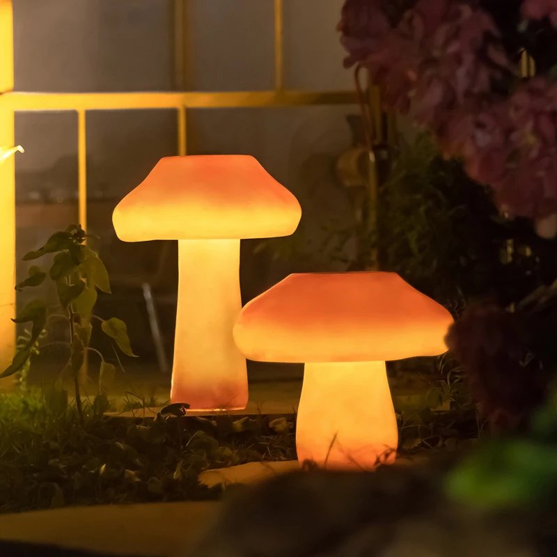 Lampe solaire décorative en forme de champignon, éclairage de paysage, idéal pour une pelouse, une Villa, une arrière-cour, un parc, un lieu de résidence