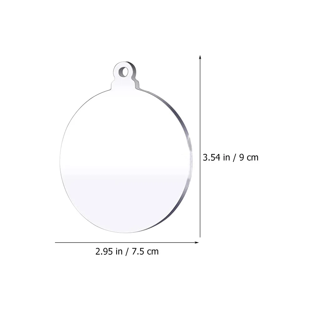 

36Pcs Acrylic Christmas Decoration Round Board Blank Heat Transfer DIY Sign Xmas Hanging Decor Round Acrylic Board