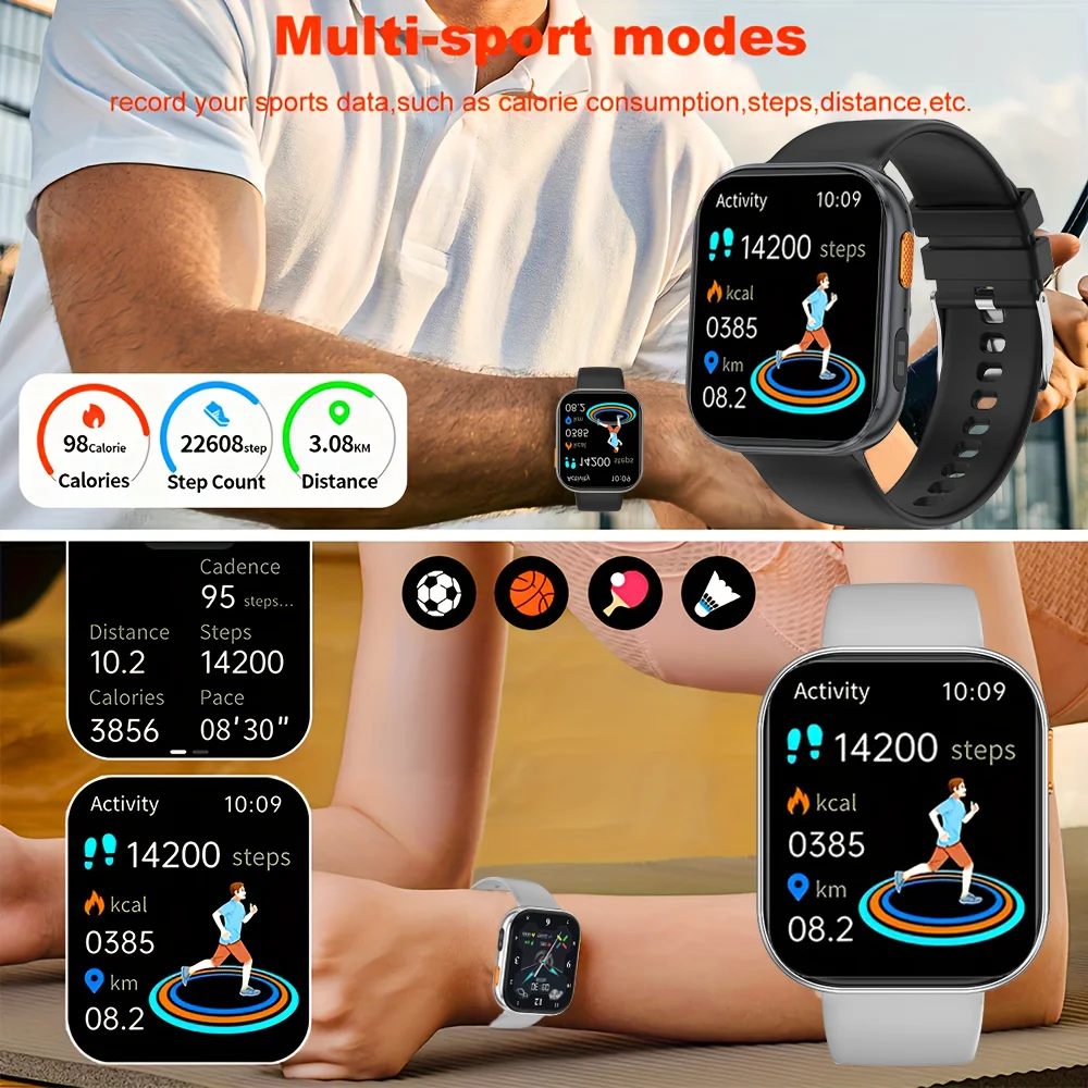 New GPS Track Smart Watch Men Women Compass 2.04“ HD Screen Heart Rate Monitor Sport Waterproof Bluetooth Call Smartwatch 2025