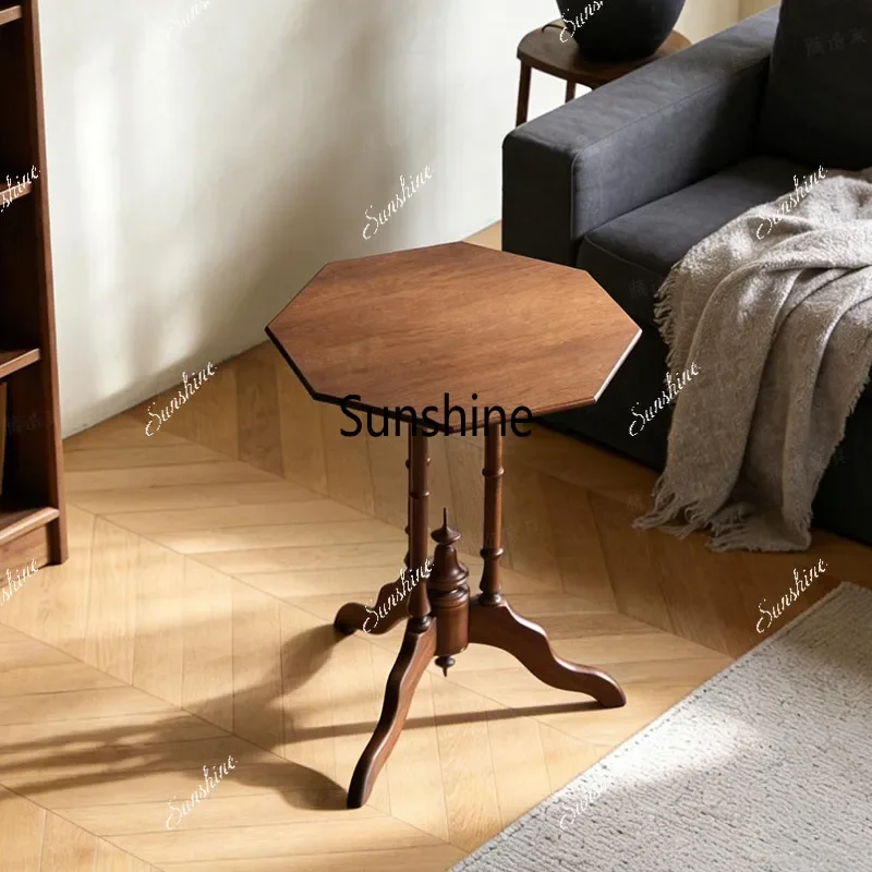Solid wood simple negotiation table B & B hotel medieval small square tableT*