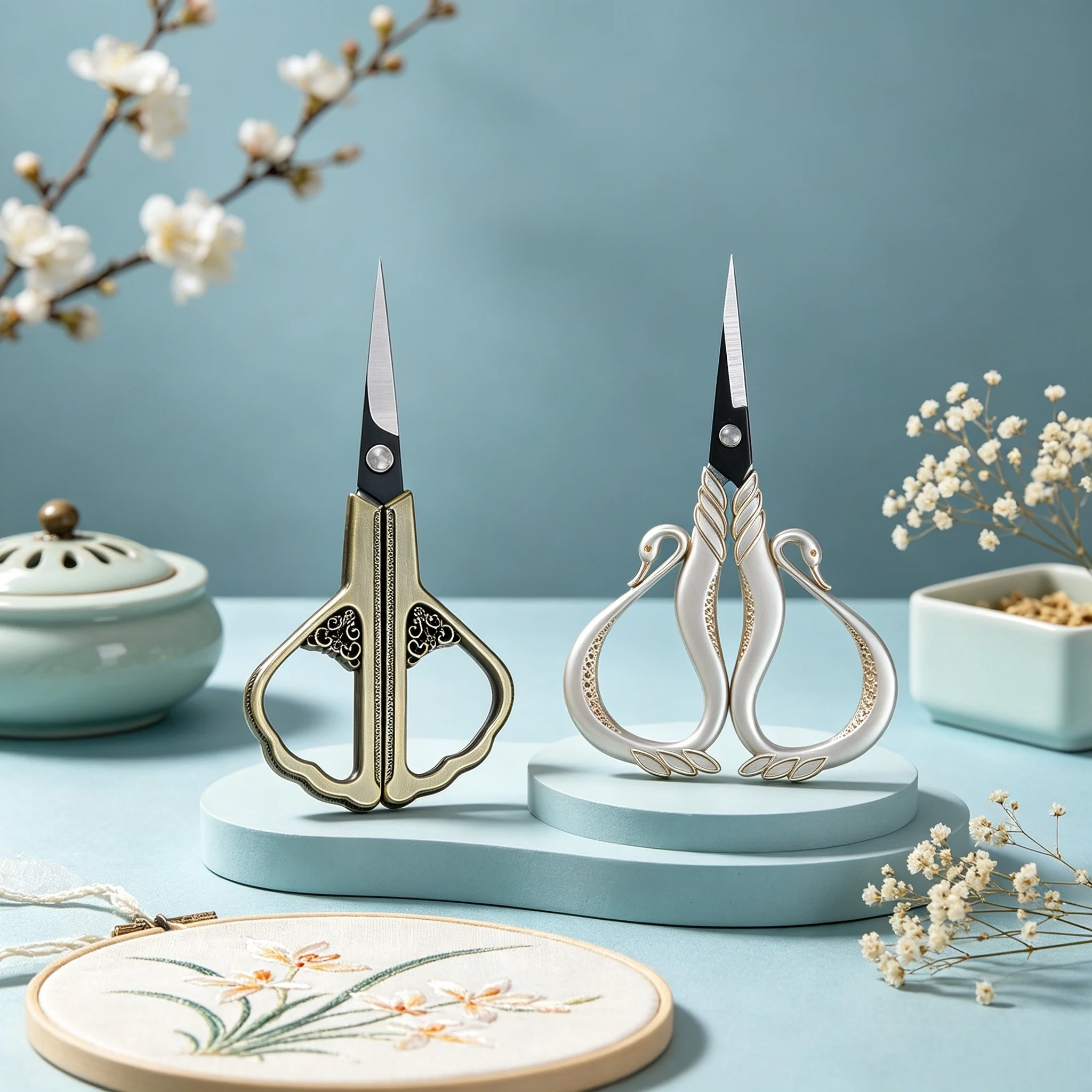 

1/2PCS，Professional Tailor Scissors Sharp Small Embroidery Carving Paper-cut Fabric Multi-Purpose Household Office Sewing Tools