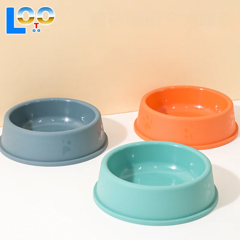 Tigelas de alimentação para animais de estimação, para gatos e cães, cor sólida, tigelas de água, fáceis de limpar, tigelas de comida úmida e seca, suprimentos para animais de estimação