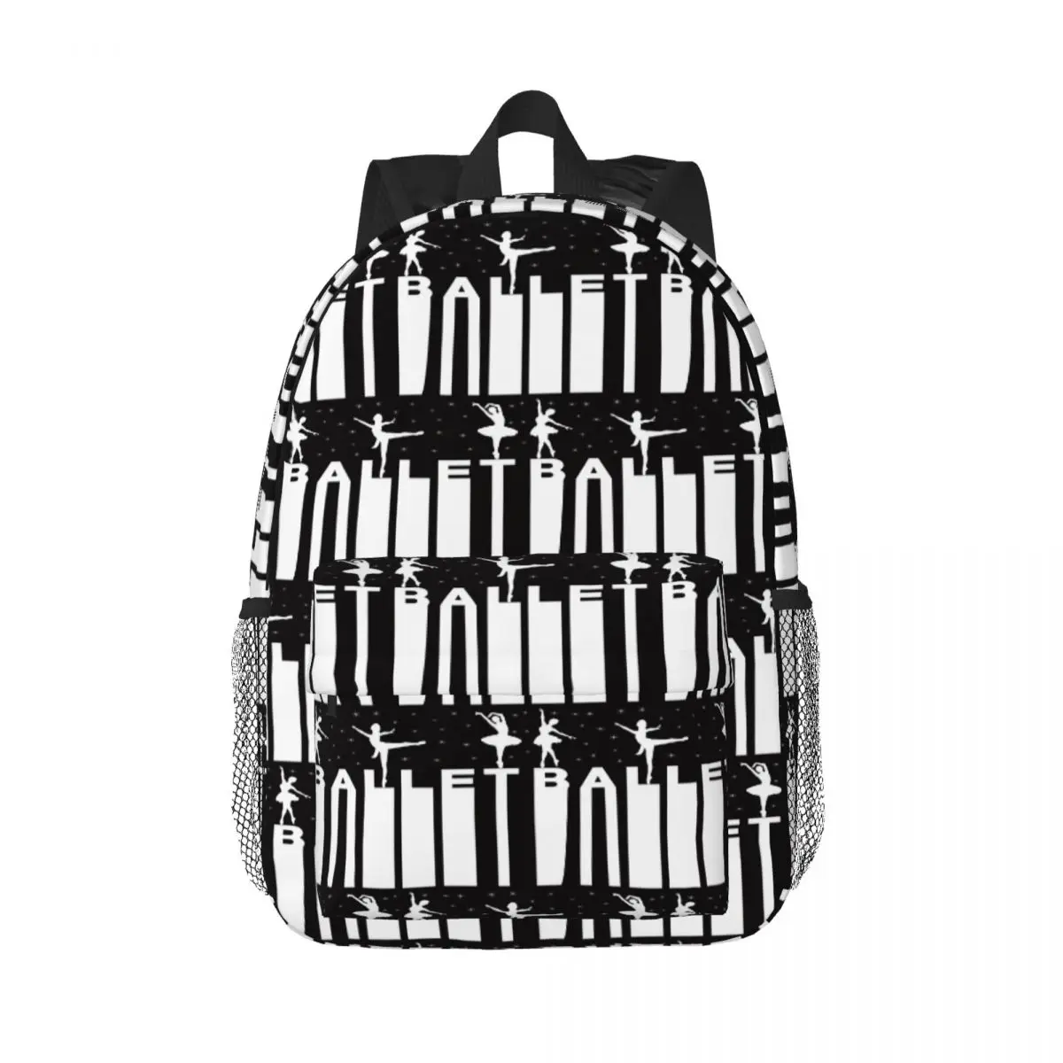 Ballet Dance Makes Me Free Ballerina Dancer Backpack Daypack Boys Girls BookBag Shoulder Bags for Men Women Children School Bag