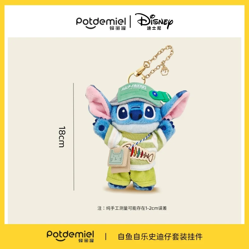 Auf Lager Authentischer Disney Halloween Kürbis Stich Anhänger Plüsch Puppe Rucksack Anhänger Stich Puppe Schlüsselanhänger Paar Festival Geschenk