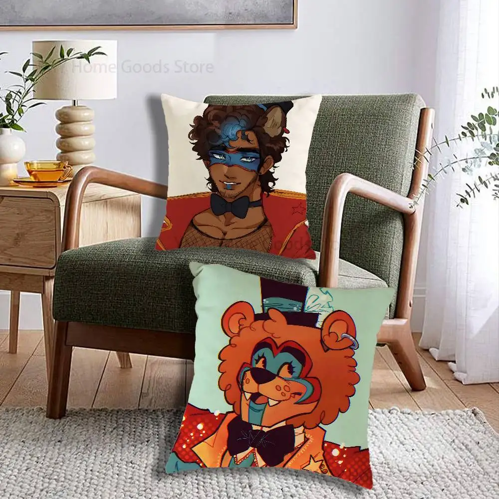 G-Glamrock Freddy FNAF Cartoon Printing Pillowcase Customized Pillow Cover for Sofa Home Decor