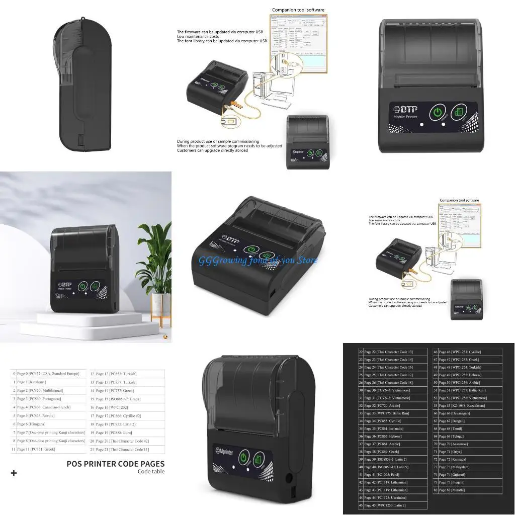 

H9EB 48mm Thermal Receipt Printer for Retails Sales Receipts and Restaurant Invoivces