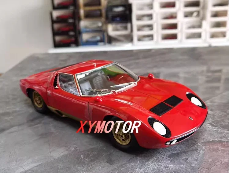 KYOSHO 1:18 For Lamborghini Miura P400 SV Alloy Diecast Model Car Toys Gifts Hobby Display Collection Metal,Plastic,Rubber Red