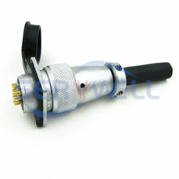 Conector Circular de aviación, 12 Pines, resistente al agua, AC 250V 7A, PLS24-12