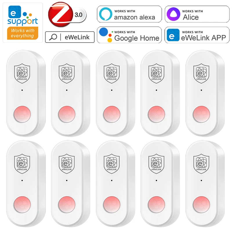 

eWeLink Zigbee PIR Infrared Detector Human Motion Sensor Smart Home Security Anti-theft Work With Gateway Alexa Alice Zigbee 3.0