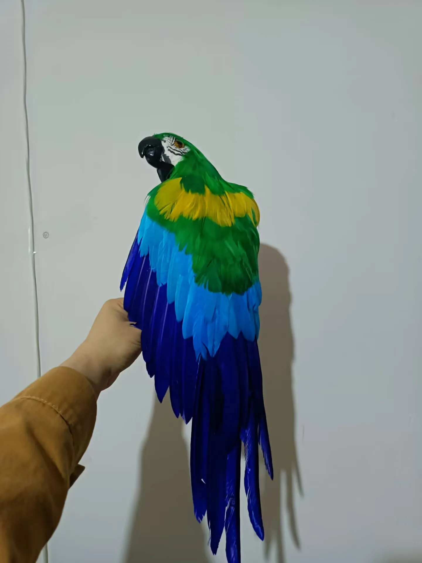 

big simulation foam and feather wings blue parrot model gift about 50cm a0150