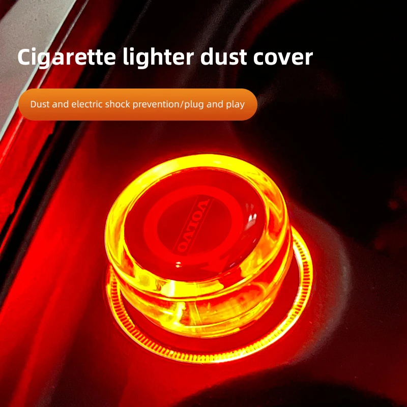 volvo ex30 cigarette lighter Car Cigarette Lighter Cover DustProof Decoration Cap For Volvo EX30 EX90  EM90 C40 S40 S80L XC-Classic CX70 V60 XC90 S90 S60 V90