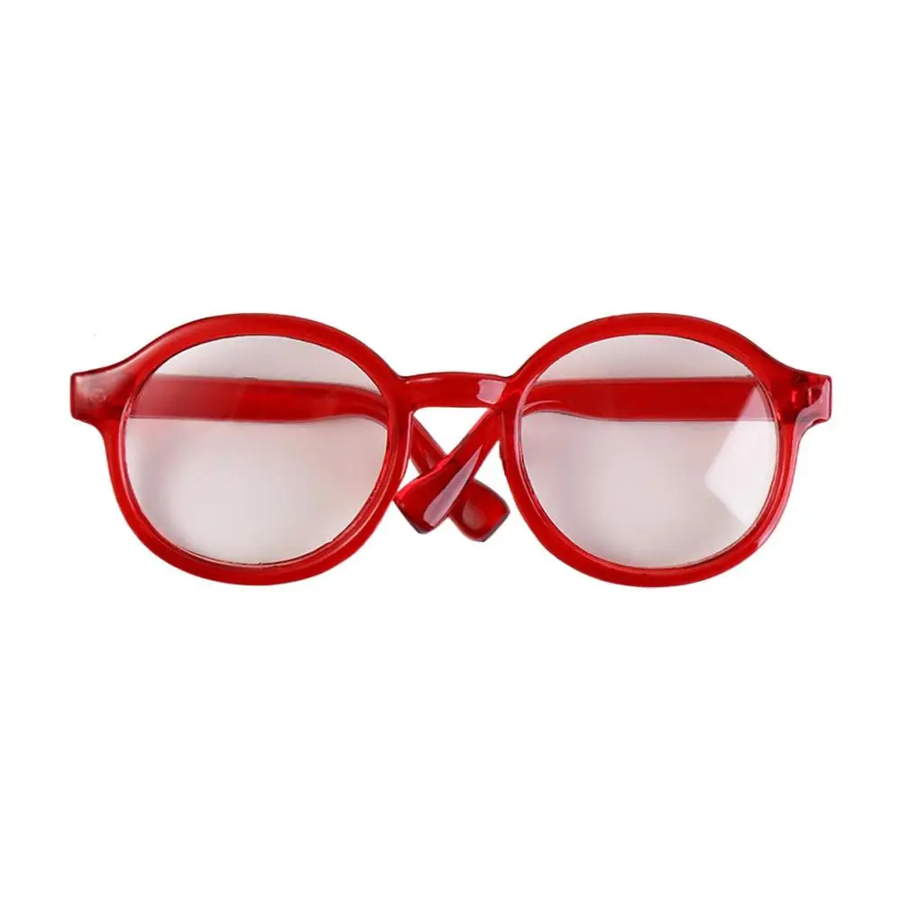

Doll Accessory Transparent Plastic Glasses Plastic Candy Color Doll Round Glasses Transparent 6.5CM 9CM Doll Mini Glasses