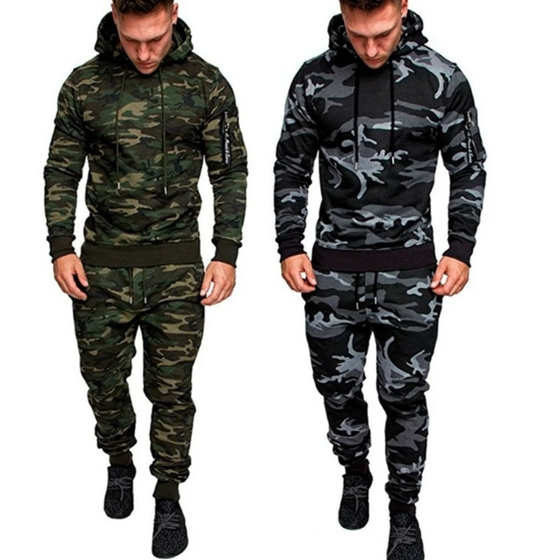 Men\'s fashion Sportswear jogging suit Men\'s hooded Sportswear suit hooded+sweatpants Sportswear