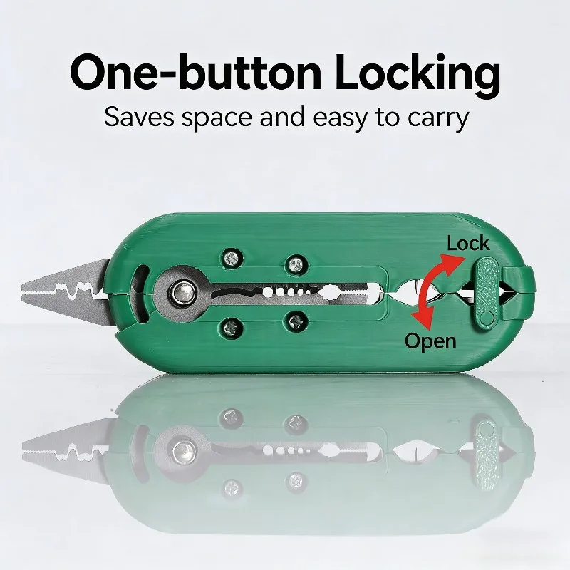 Multi-Functional Mini Manual Wire Stripper 4-in-1 Electrician Tool for Wire Stripping Cutting Splitting Holding Repair Hand Tool