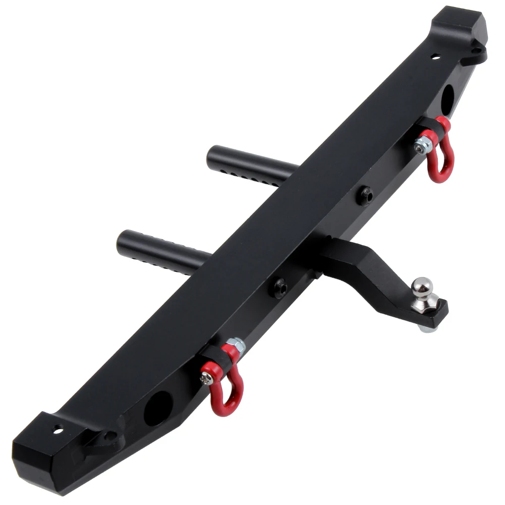 HobbyPark Metal Rear Bumper with D-rings Tow Hitch Shackles for 1/10 Scale Traxxas TRX4 Axial SCX10 90046 90047 Upgrades Parts