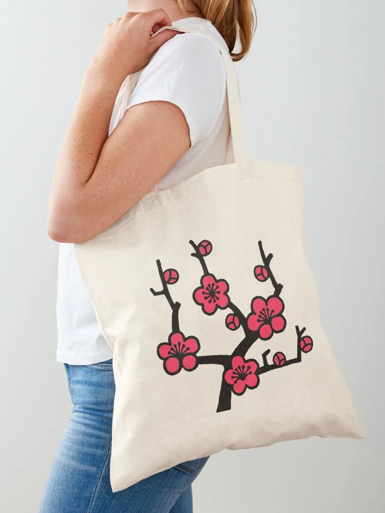 

Plum Tree Pattern Tote Bag Custom bag custom tote bag Women's bags reusable shopping bags