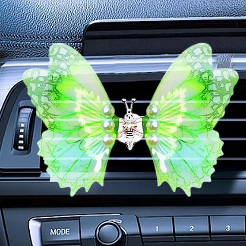 6Pcs/set Butterfly-Shape Butterfly Car Ornaments Cartoon Stylish Moving Butterfly Statues Beautiful Car Dashboard Ornaments Gift