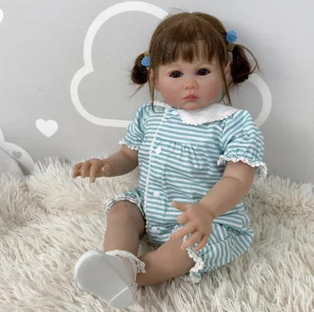 60 cm Finished Reborn Doll Silicone Vinyl Newborn Toy For Kid Birthday Gift Boneca Renascida Brinquedo Bebe Para Crianças Menina