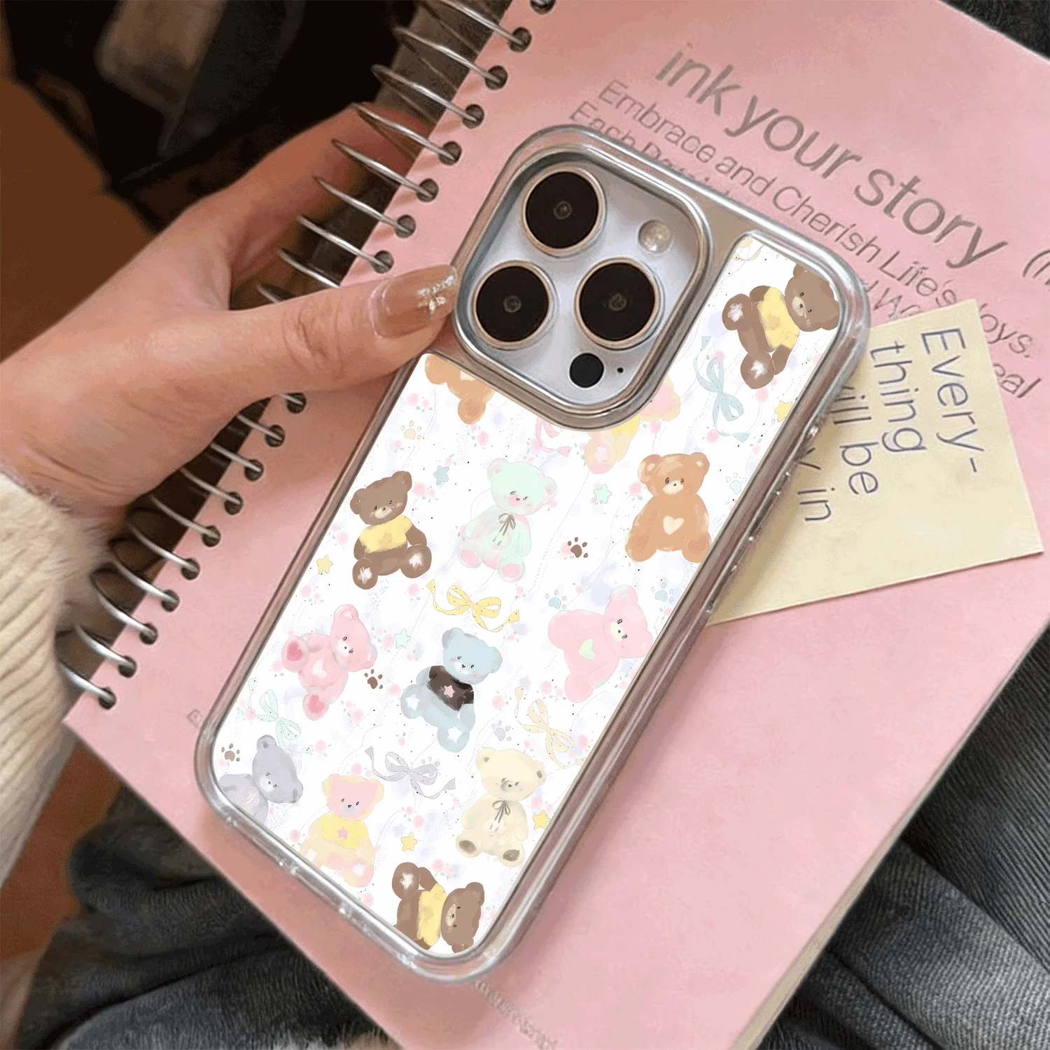 

Phone Case for iPhone 17 Air 16 15 Pro Max 14 Plus 13 12 11 16E Luxury Bumper Korean Matte Camera Protection Male Female Cherry