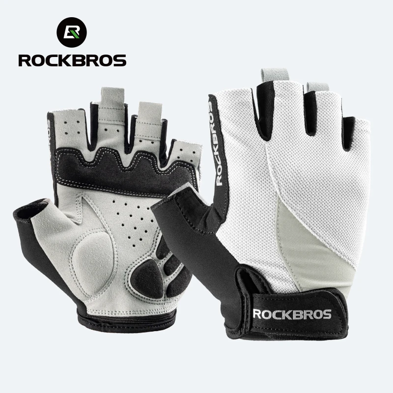 ROCKBROS Half Vinger Fietshandschoenen MTB Road Lente Zomer Ademende Shorts Fietshandschoenen Heren Dames Gel Gevoerde Fietshandschoenen