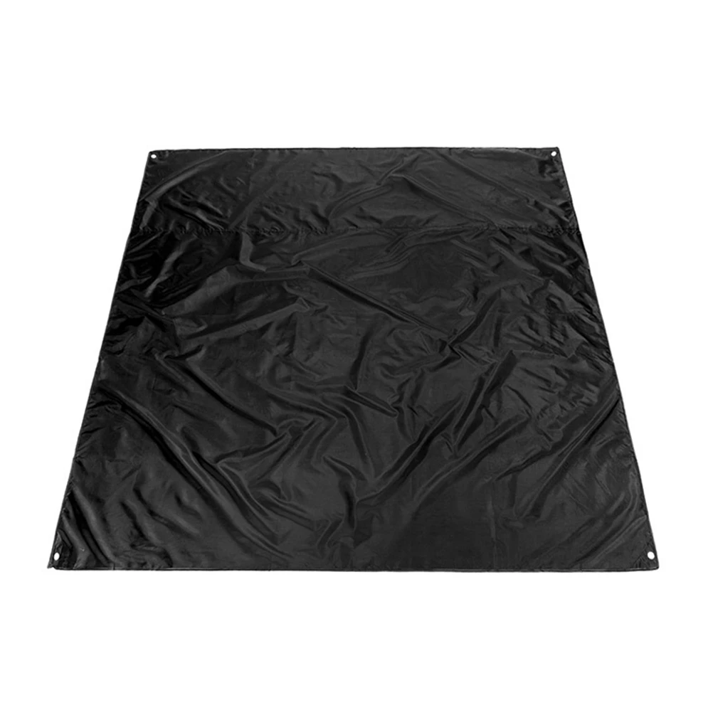 

Outdoor Blanket Tent Floor Cloth Camping Picnic Beach Activities Waterproof Lightweight Portable Travel Mats Grass Cushion Black