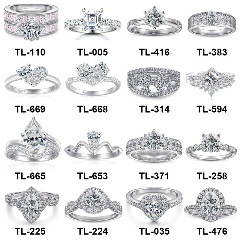 S925 pure silver moissanite ring, niche and luxurious women's moissanite pure silver ring, anniversary commemorative gift