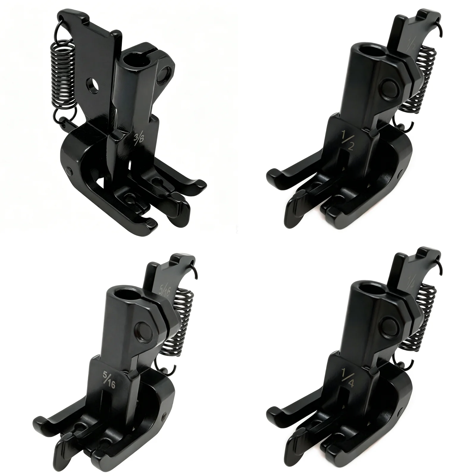 Juego de prensatelas con guía central para máquinas de coser de doble aguja, compatible con Juki LU-1560, Typical GC20606, 4420, Consew 369RB