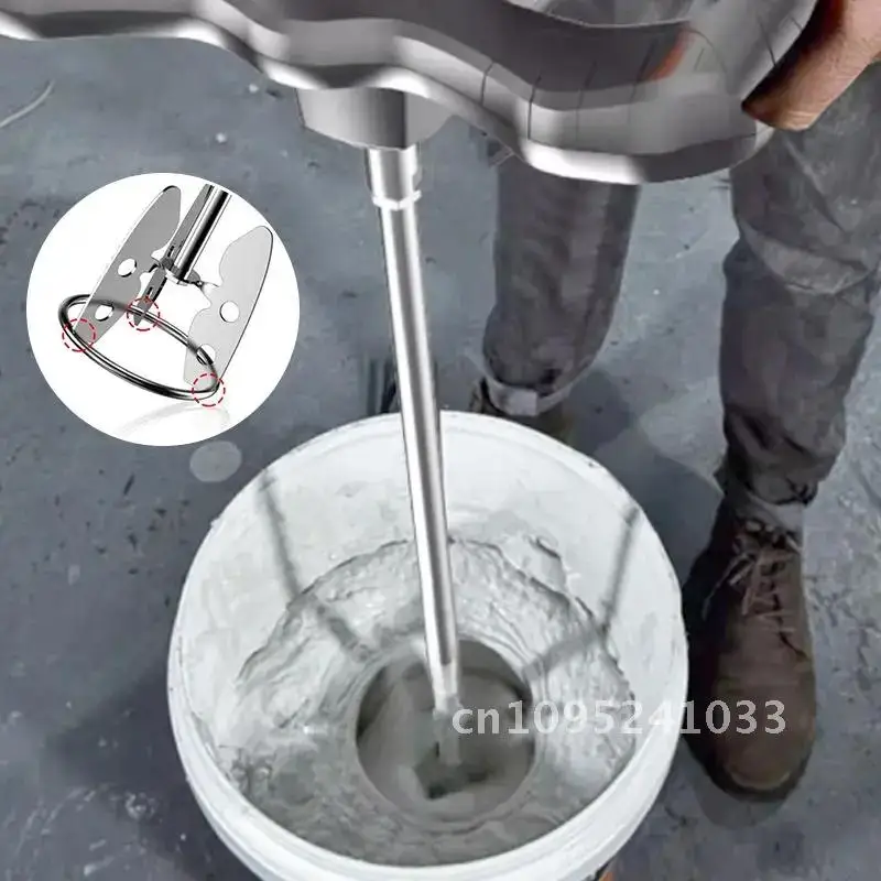 Multipurpose Cement Mixer Stirring Tool Stainless Steel Mixing Paddle for Paint Concrete Putty Mixing Rod Stick Electric Mixer