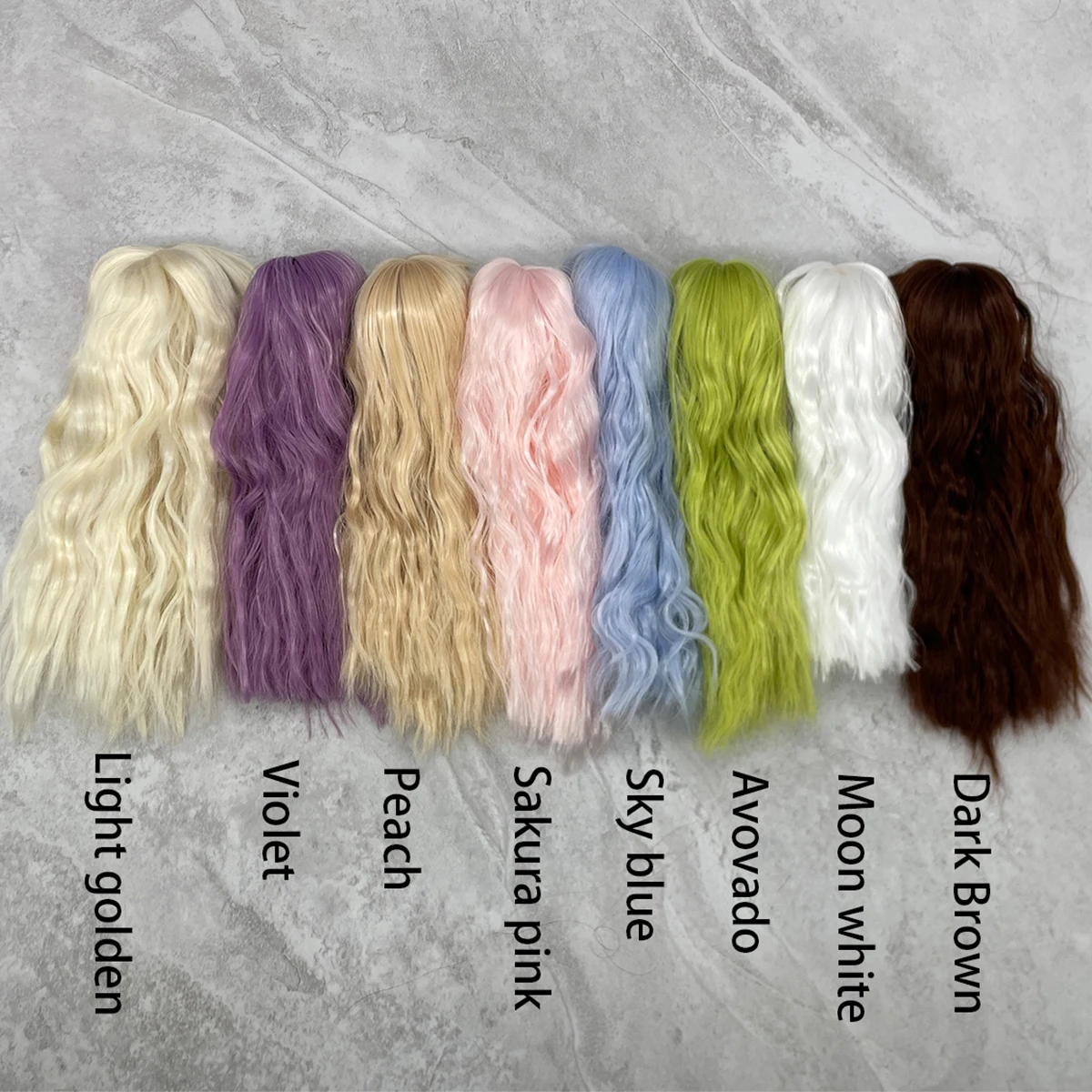 1/6 BJD Doll Wig Long Water Wave Long Curly Synthetic Wig For Girls DIY Makeup Accessories BJD Doll Hair Bundle Elegant Fashion image 5