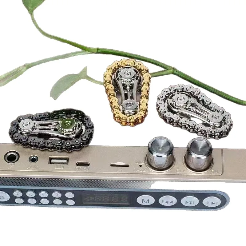 Volant d'inertie mécanique à dents de chaîne, Fidget Spinner, anti-stress, anxiété, chaînes de vélo en métal, Spinner, jouets EDC pour enfants et adultes, jouet à main