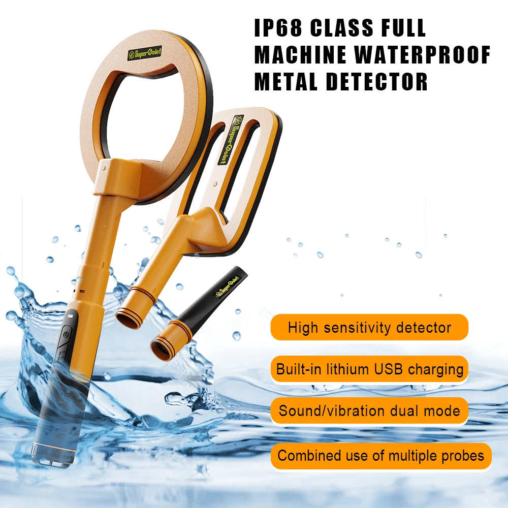 Underwater Metal Detector 60m Pulse Pinpointer Induction Diving 3 System In 1 Treasure Waterproof Hand Held Gold Finder