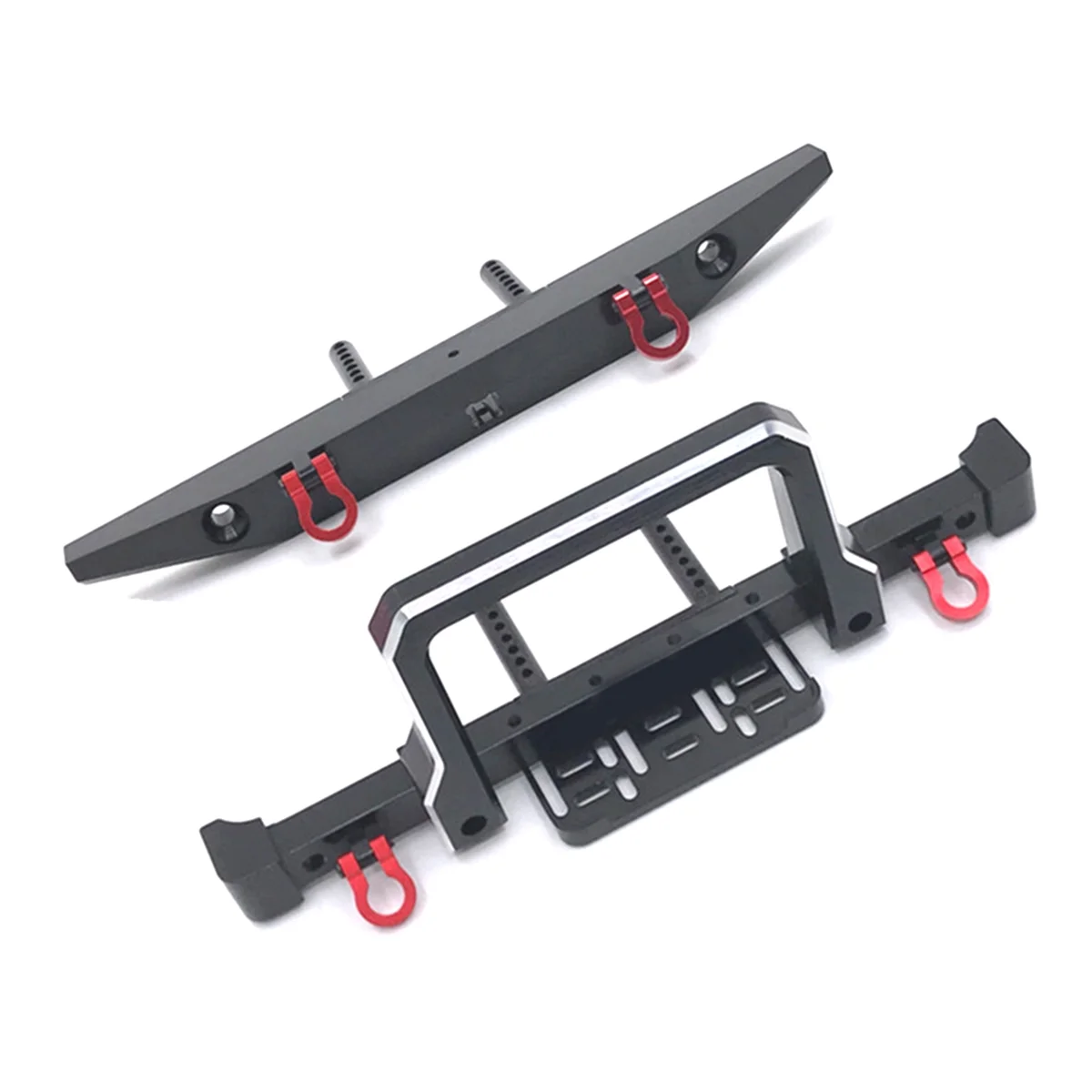 

AAM-Metal Front Rear Bumper for 1/10 RC Crawler Car MN999 MN222 TRX4 SCX10 90046 90047 RC Car Upgrade Parts Black