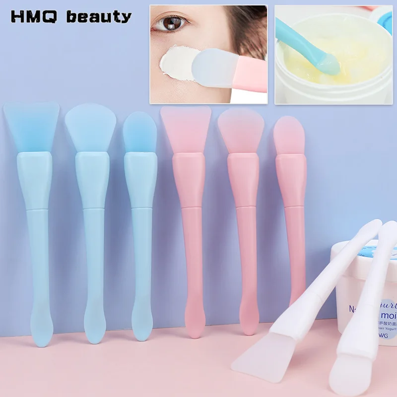 3pcs Dual-Use Facial Mask Brush Reusable Soft Silicone Face Cleaning Scraper DIY Mud Film Special Brushes Beauty Skin Care Tools