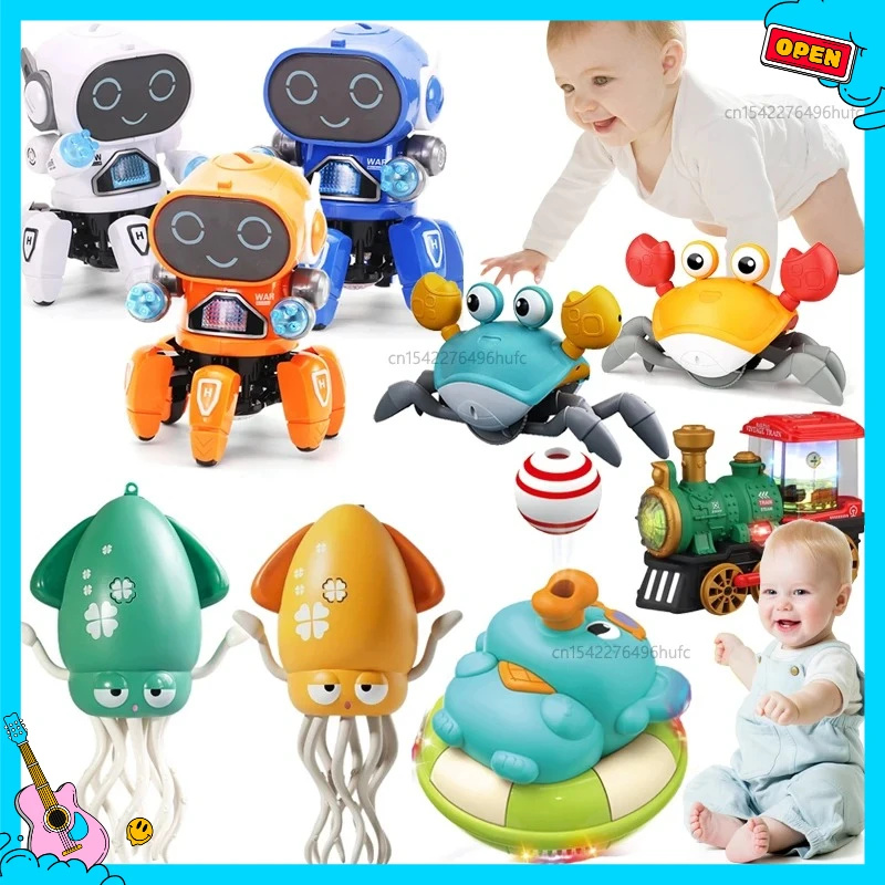 

NEWObstacle AvoidanceИнтерактивный ползающий питомец со светодиодной подсветкой и музыкой, развивающая сенсорная игрушка для детей, подарки на день рождения для мальчиков и девочек