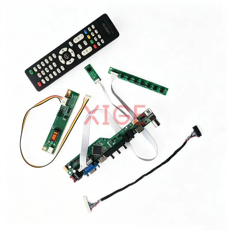 

For LP154WX2 LP154W01 LP154WX4 LP154WX5 Matrix Controller Drive Board DIY Kit 1280*800 1CCFL LVDS-30Pin HDMI+VGA+AV+USB 1280x800
