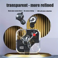 Transparent Record Model Transparent Cool Wireless In-Ear Tide Play Ergonomic Design Dual Mode Portable Compact