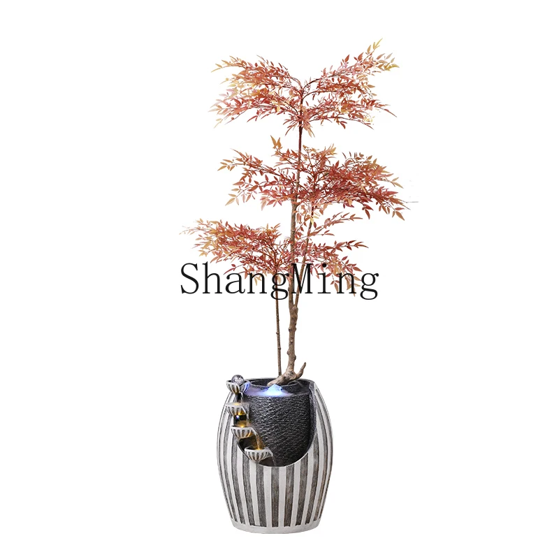 

LXY Modern Flowing Water Generates Wealth Fountain Ornament Living Room Office Moving New Home Floor Decoration