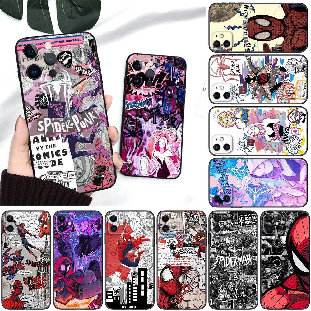 S-Spider M-Man Soft Case for Huawei Y5P Y6P Y7A Y8P Y9A Y6 Y7 Y8S Y9S Y9 Prime Nova 7 Mate 10 Lite 20 Pro P30