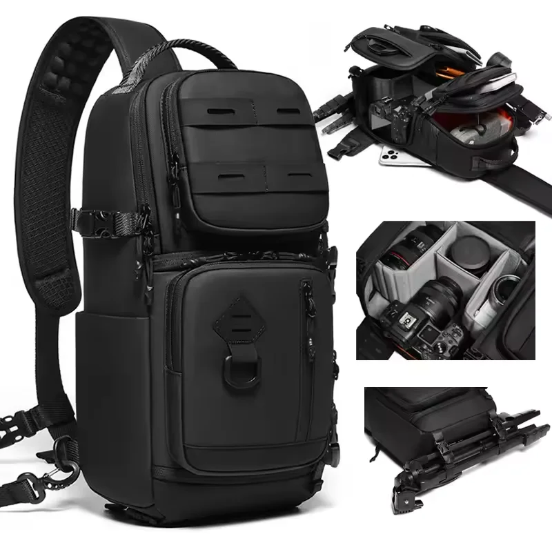 Camera Backpack Compact Sling Camera Bag Crossbody One Shoulder Professional Camera Backpacks for Nikon Canon Sony