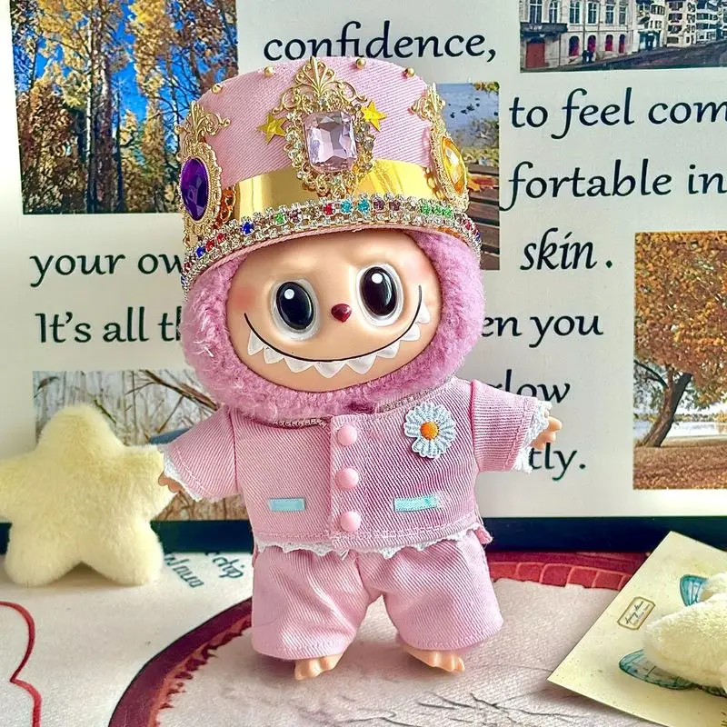 

Same As Labubugd, комплект детской одежды G-Dragon Labubu 17 см, подвеска второго поколения, плюшевый костюм куклы, детский подарок