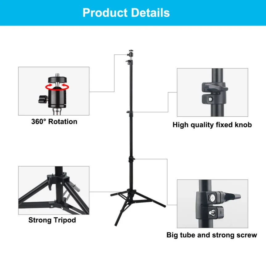 DITONG160cm Universal Portable Bracket for HY300 pro  Projector Tripod Stand Mount Laptop Camera Projection Tripod for HY320mini