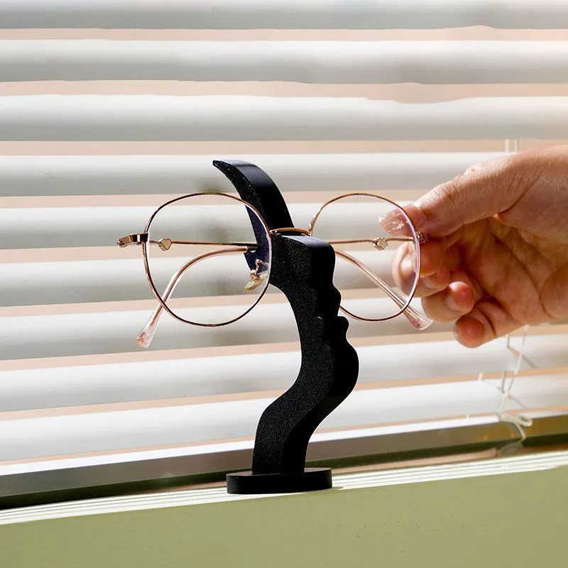 3D  Minimalist Human Profile Eyeglass Holder, Side Face Glasses Stand, Practical Desk Line Art Decor Ornament For Home & Office