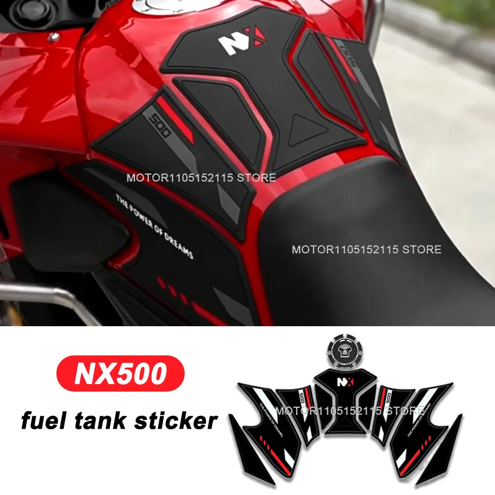 For NX500 nx500 NX 2026 Motorcycle Rubber Fuel Tank Decoration And Protection Stickers Pad Bike Colorful Decals Can Choose Style