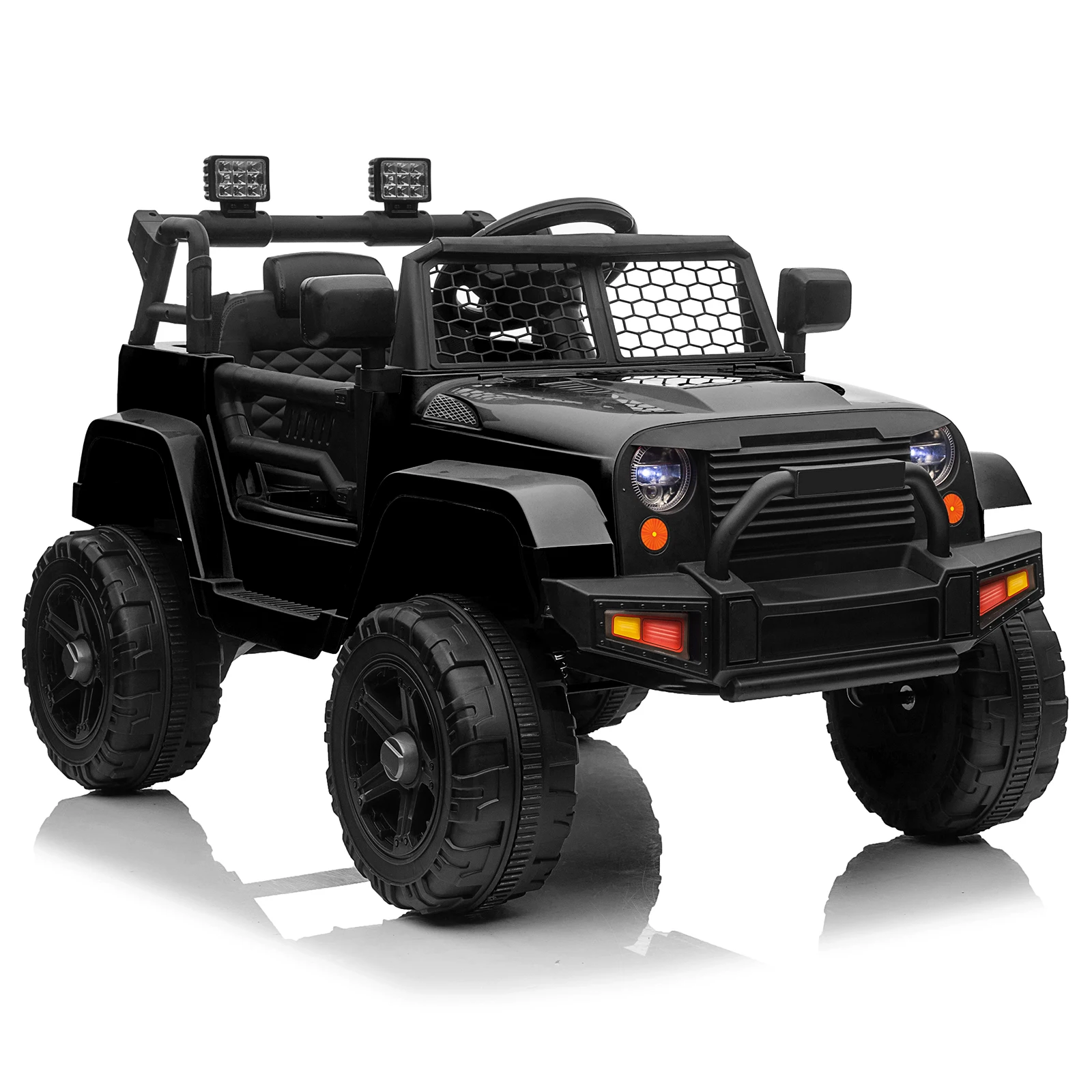 LEADZM-unidad Dual 12V 4.5A.h con mando a distancia 2,4G Jeep, color negro